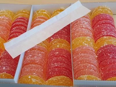 Greaseproof paper in candy box